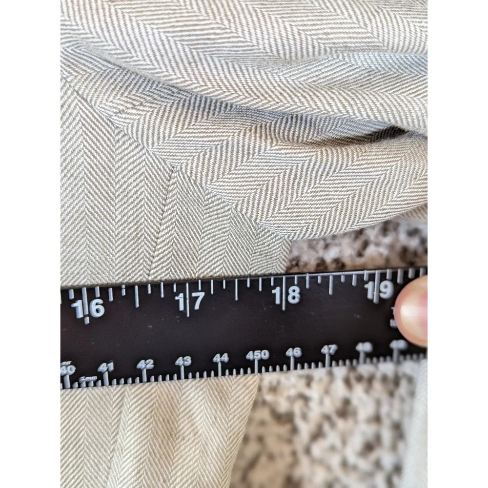 Ted Baker Linen Blend Sport Coat Size 1‎ 34R Herringbone Gray NWT